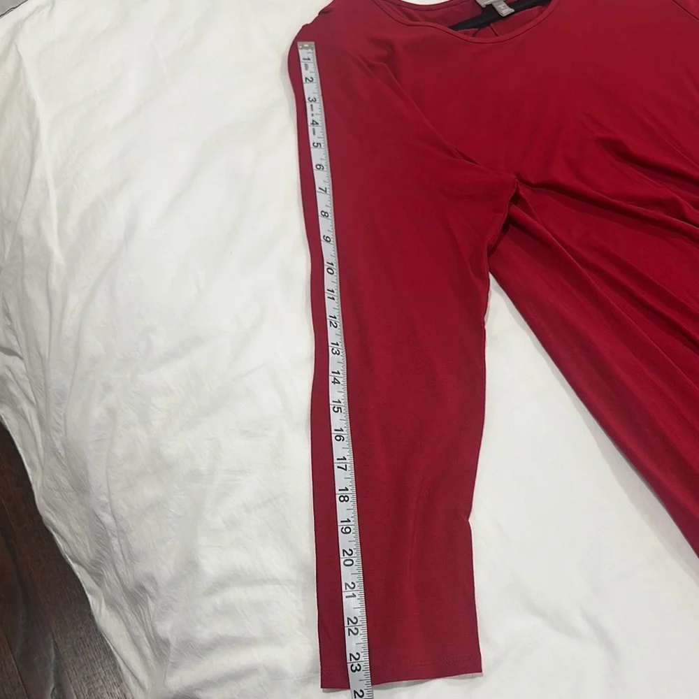 EUC | Elegant Red J Jill Draped Dress - Picture 7 of 8